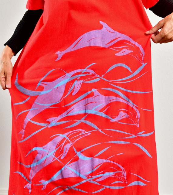 80's T-Shirt Dress/ Dolphin T-Shirt Dress/ Dolphi… - image 7