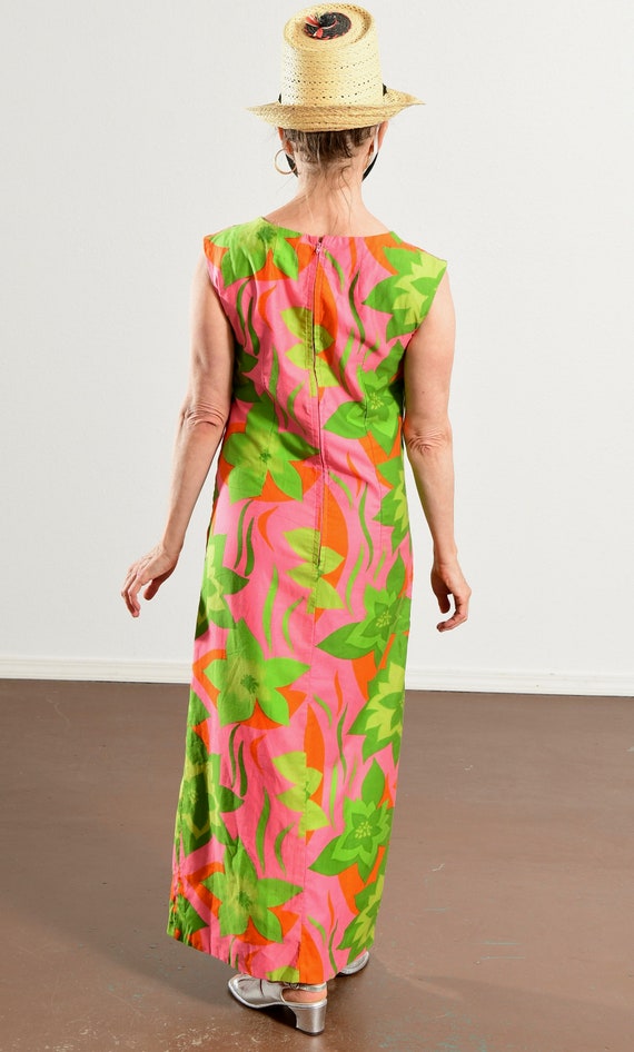 60's Floral Dress/ 60's Sundress/ Vintage Sundres… - image 4
