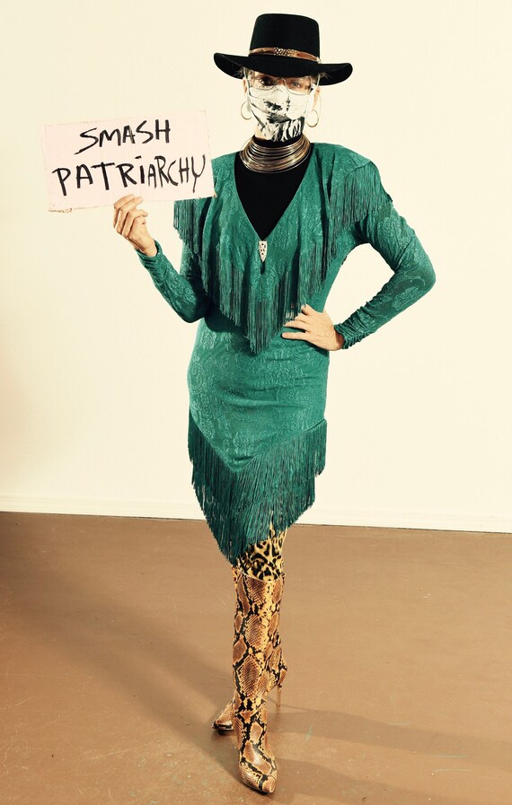 Karen Okada for David Howard/ Lace Western Dress/