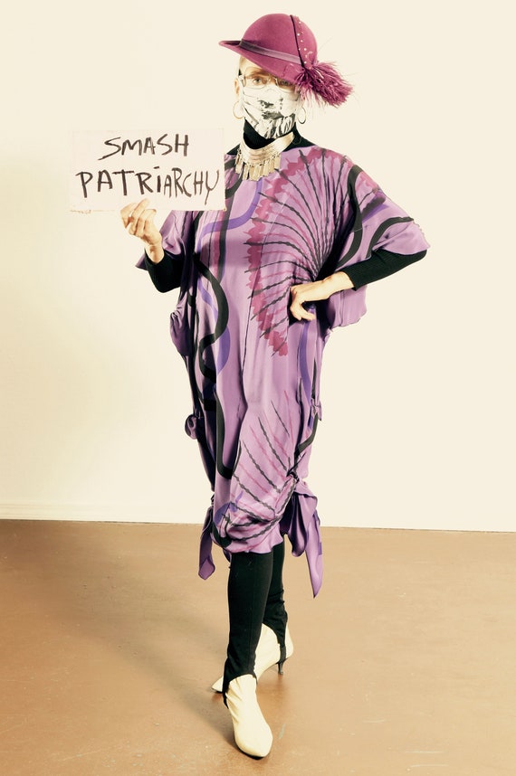 RESERVED for Lisa/ Silk Caftan/ Lavender Silk Caft