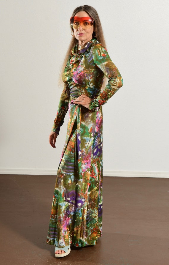 COCO California/ 70's Psychedelic Dress/ Psychede… - image 5