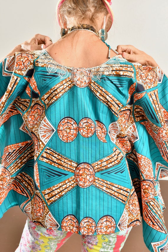 African Print Caftan/ African Ankara Kaftan/ Embr… - image 9