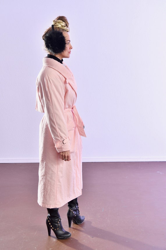 80's puffer coat/ Pink Puffer Coat/ Winter Trench… - image 5