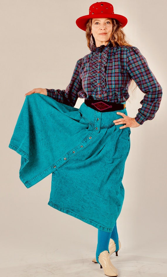 sundance denim skirt