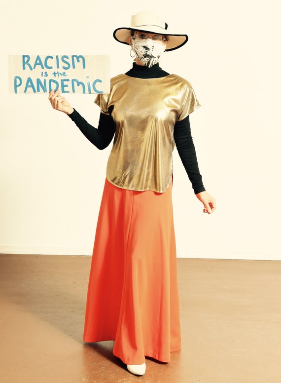 Gianna/ Gold Lame Top/ Vintage Gold Lame/ 80's Gol