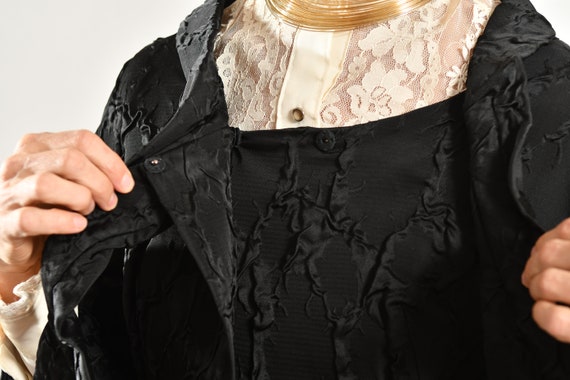 1960's Black Opera Cloak, Full Length Goth Coat, … - image 8