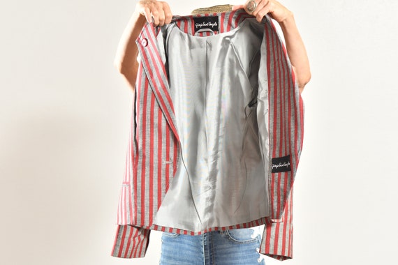 Giorgio Sant'Angelo/ Candy Striped Blazer/ Croppe… - image 9