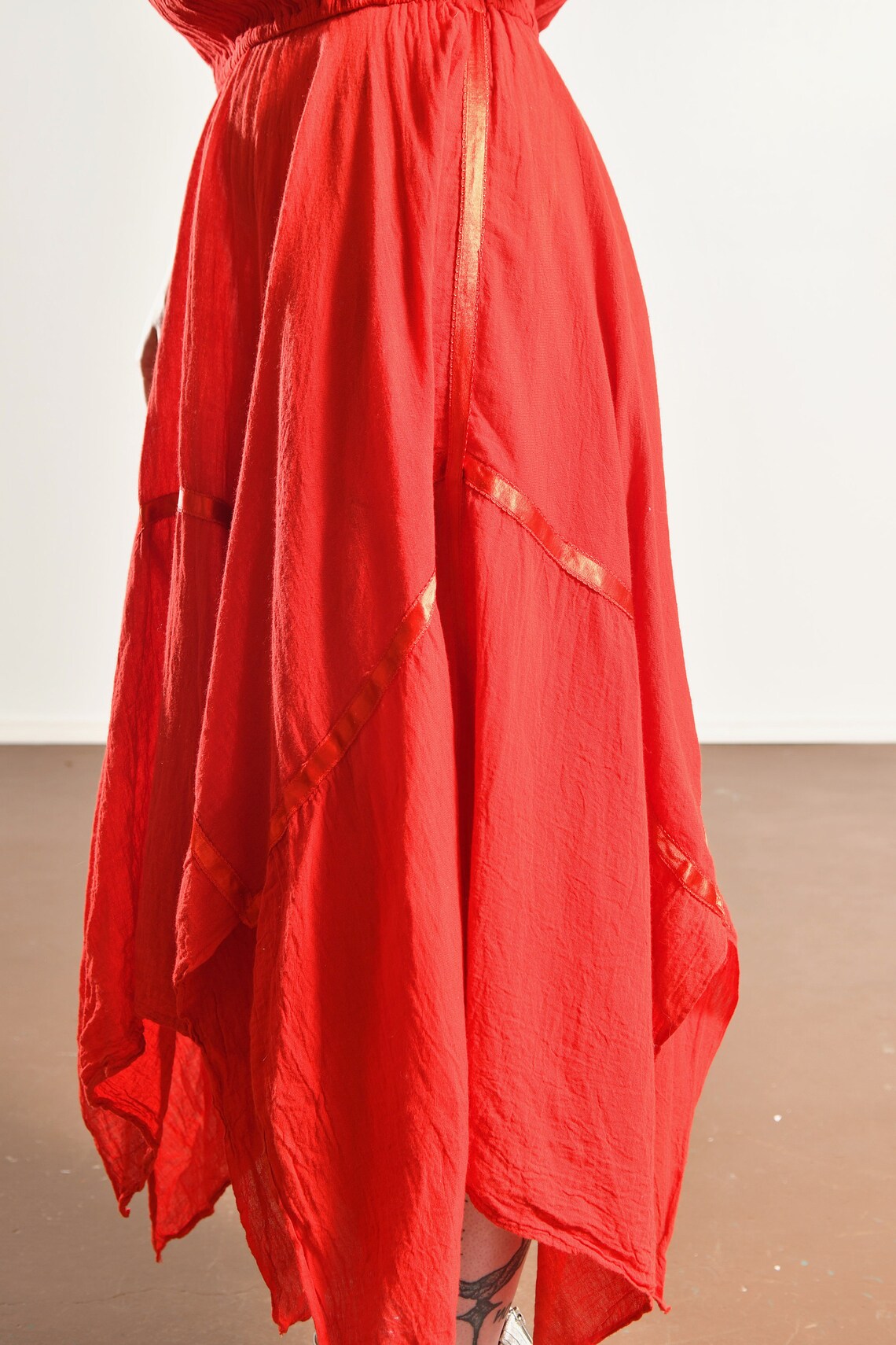 70's Gauze Cotton Dress/ Vintage Gauze Cotton Dress/ Etsy