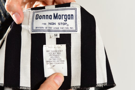 Donna Morgan/ 80's Striped Shirt/ 80's Striped Ja… - image 10