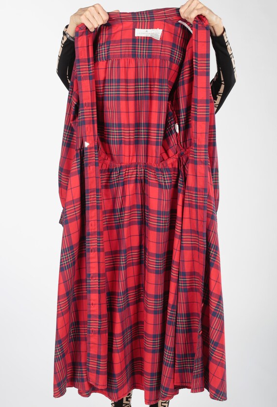 Liz Claiborne Dress/ 80s Shirtdress/ Plaid Shirtd… - image 9