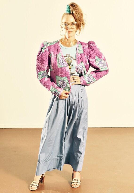 JEANNE MARC/ Jeanne Marc Quilted Jacket/ 80's Quil