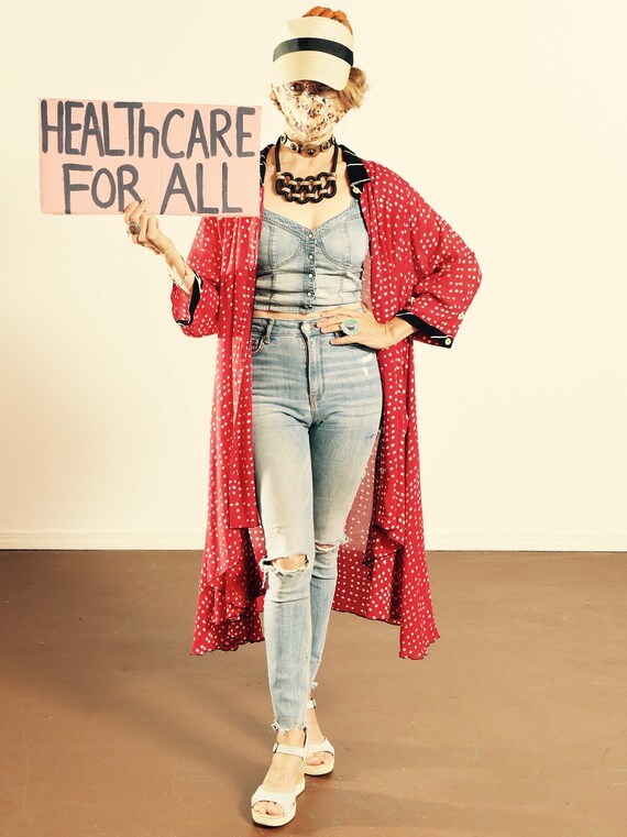 Polka Dot Cotton Duster/ Polka Dot Cotton Jacket/