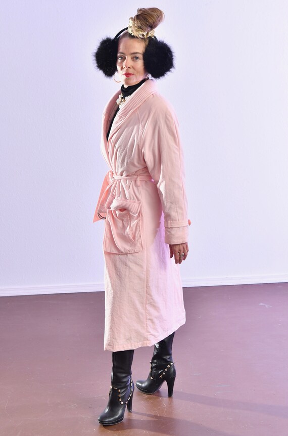 80's puffer coat/ Pink Puffer Coat/ Winter Trench… - image 3