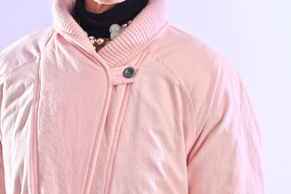 80's puffer coat/ Pink Puffer Coat/ Winter Trench… - image 10