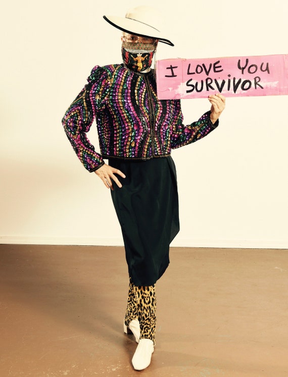 BRILLIANTE By J.A./ Rainbow Sequin Jacket/ Cropped