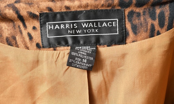 Vintage Leopard Print Harris Wallace New York/ 90… - image 10