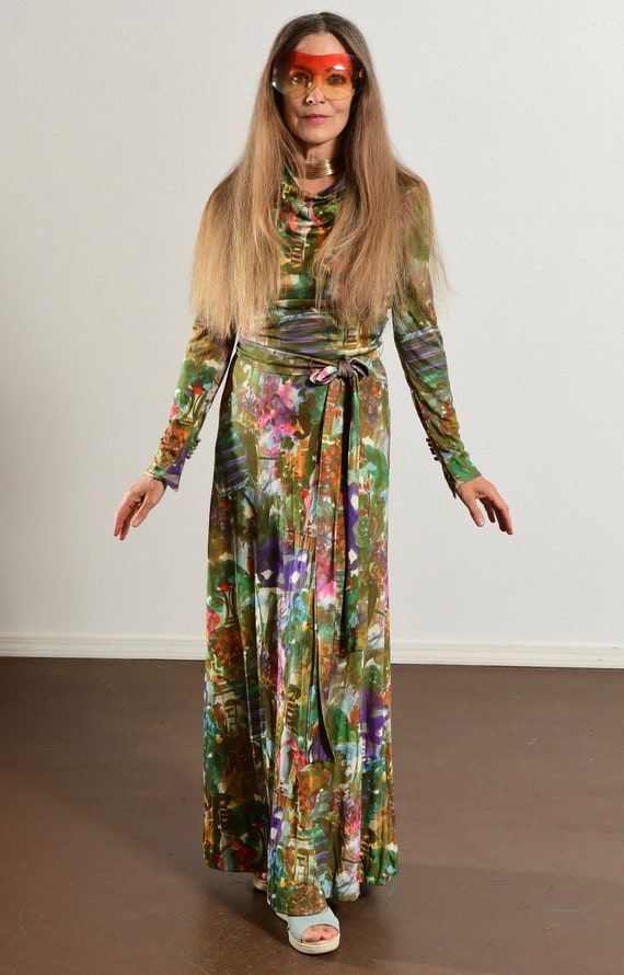 COCO California/ 70's Psychedelic Dress/ Psychede… - image 2