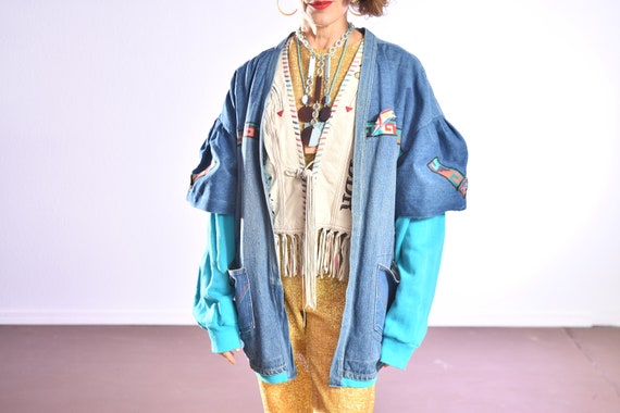 SouthWest Denim Jacket/ 80's Southwest Denim Jack… - image 7