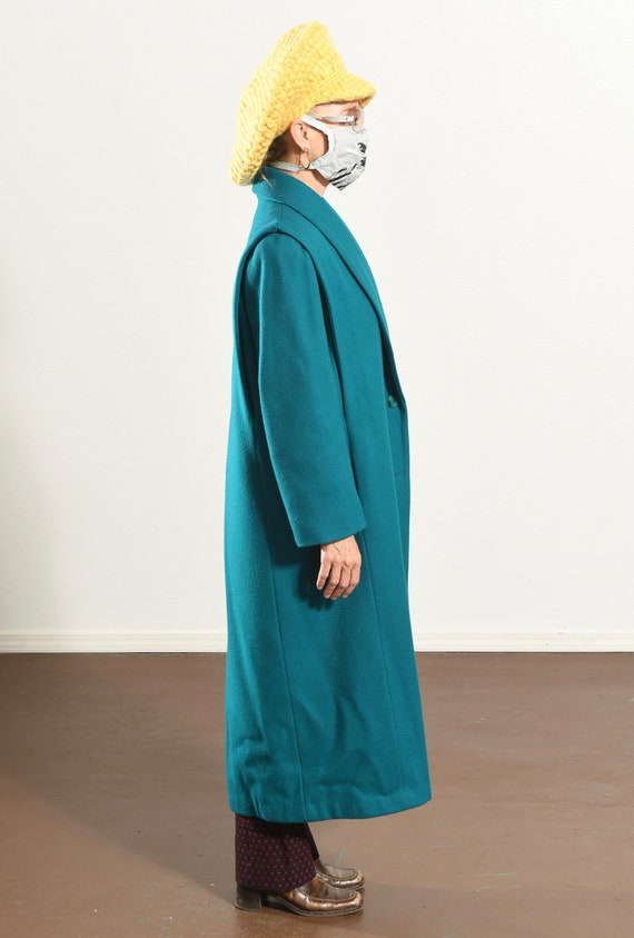 Karessa Wool Coat/ 80's Wool Dress Coat/ 80's Woo… - image 3
