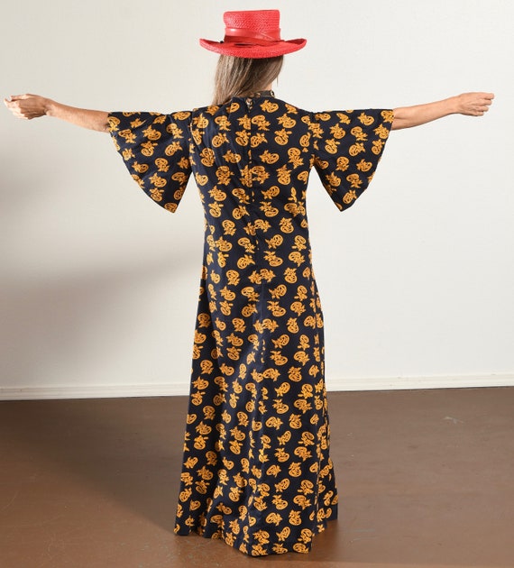 70's Butterfly Sleeve Maxi Dress/ 70's Maxi Dress… - image 7