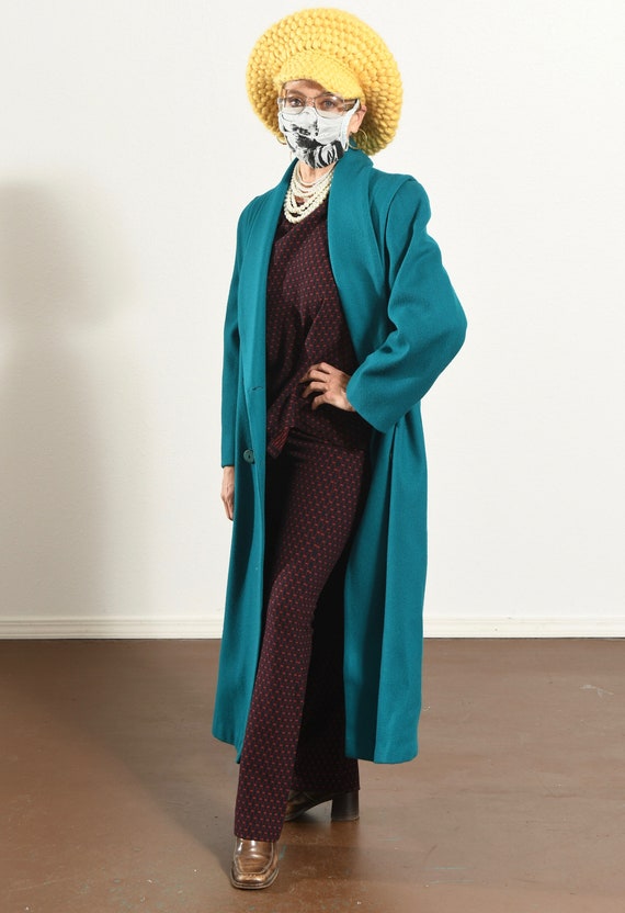 Karessa Wool Coat/ 80's Wool Dress Coat/ 80's Woo… - image 5