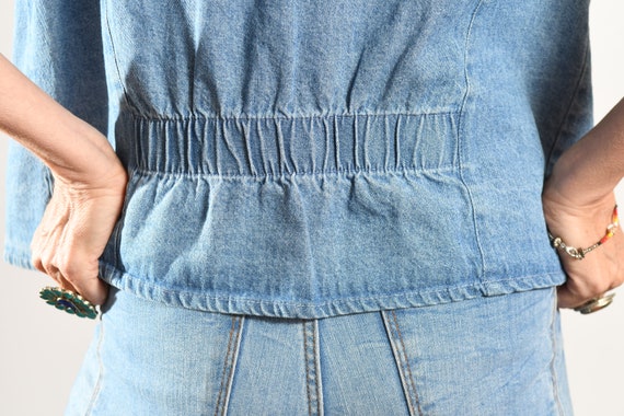 Saint Germain Paris/ Denim Vest/ 80's Denim Vest/… - image 9