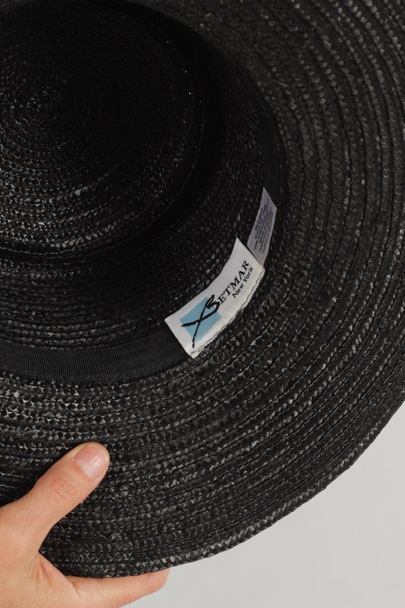 BETMAR/ Black Straw Hat/ Southwest Straw Hat/ Wid… - image 10