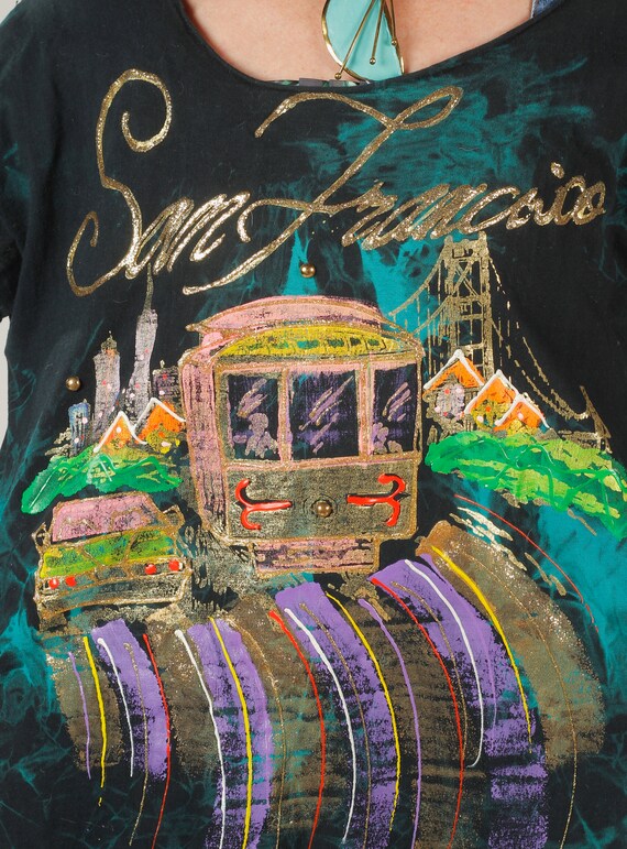 San Francisco T-Shirt/ Cable Car T-Shirt/ Tie Dye… - image 6