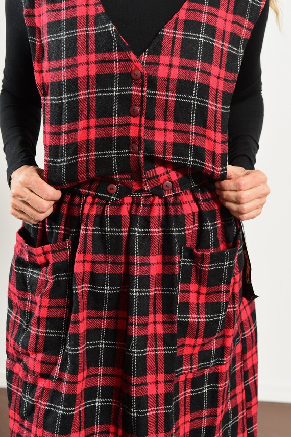 You Babes/ Tartan Jumper Dress/ Plaid Jumper Dres… - image 6