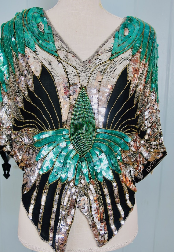 Butterfly sequin top Gem