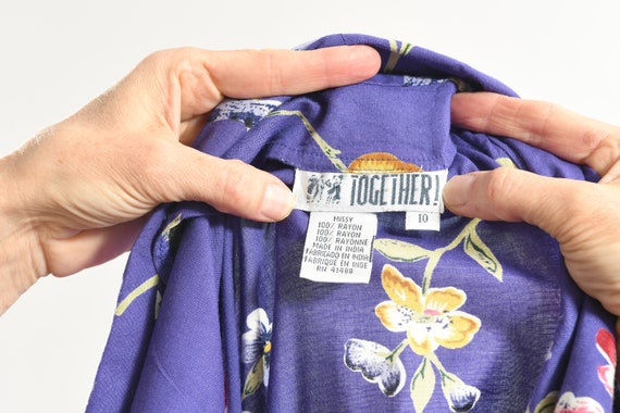TOGETHER/ 80's Floral Shirt Dess/ 80's Prairie Dr… - image 10