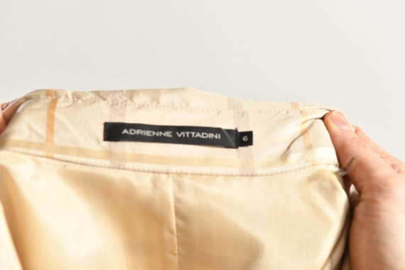 Adrienne Vittadini Silk Plaid Dress/ Preppy Beige… - image 10