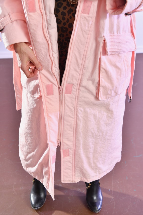 80's puffer coat/ Pink Puffer Coat/ Winter Trench… - image 9