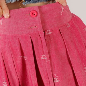 80's Preppy Pink Skirt, Long Prairie Skirt, Full Pleated Midi, Levi Strauss Skirt, Perry Ellis image 8