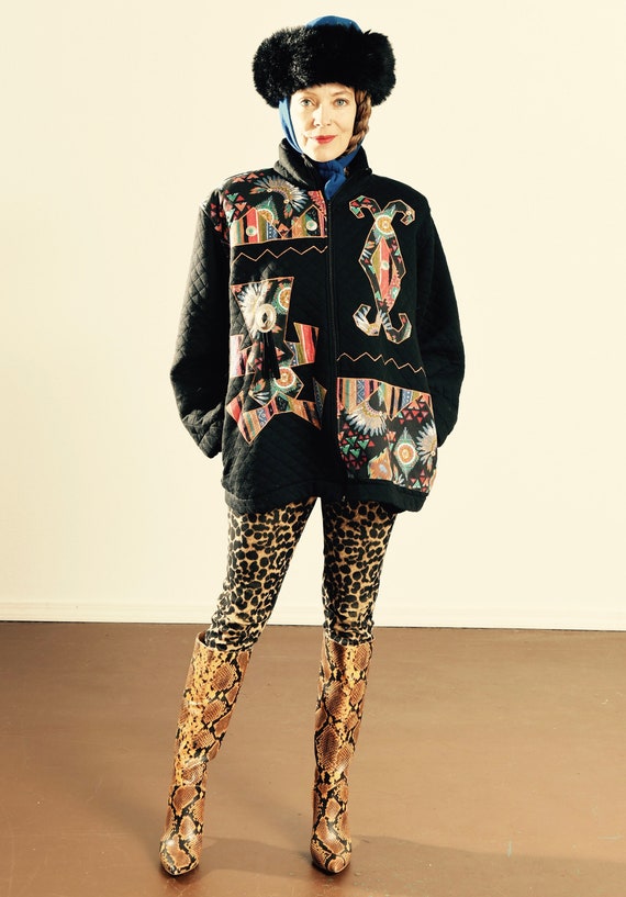 rafael Jacket/ Vintage quilted jacket/ Southwest Q