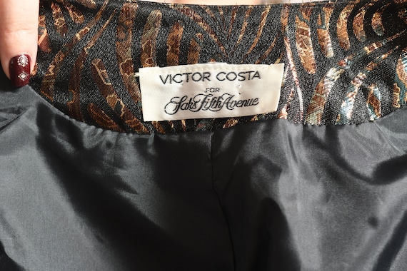 VICTOR COSTA/ Vintage Victor Costa/ 80's Metallic… - image 10