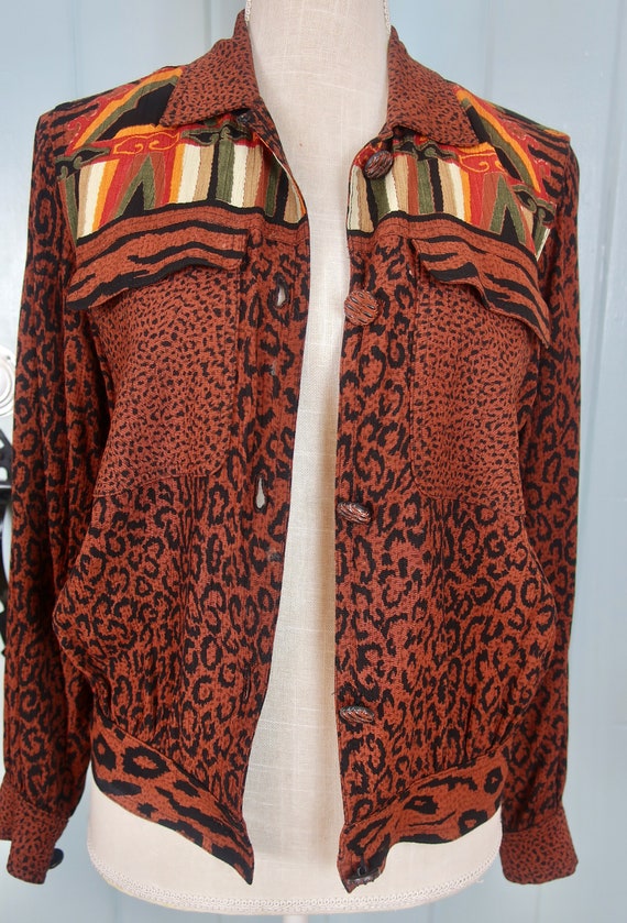 Carole Little/ Leopard Print jacket/ Leopard Prin… - image 8