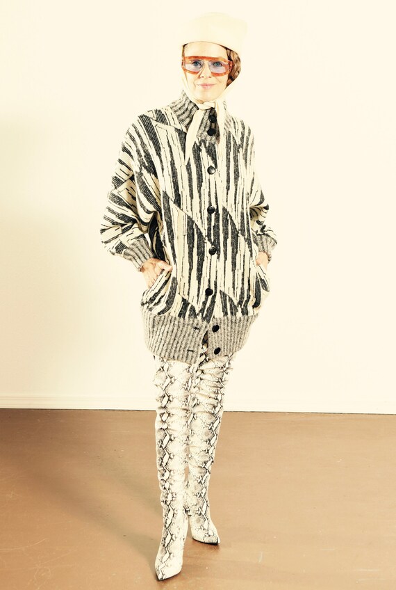I. B. Diffusion/ I.B. Diffusion Cardigan/ 80's Moh