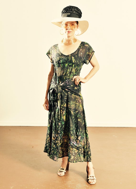 Vintage Sheer Dress/ 90's Grunge Sheer Dress/ 90's
