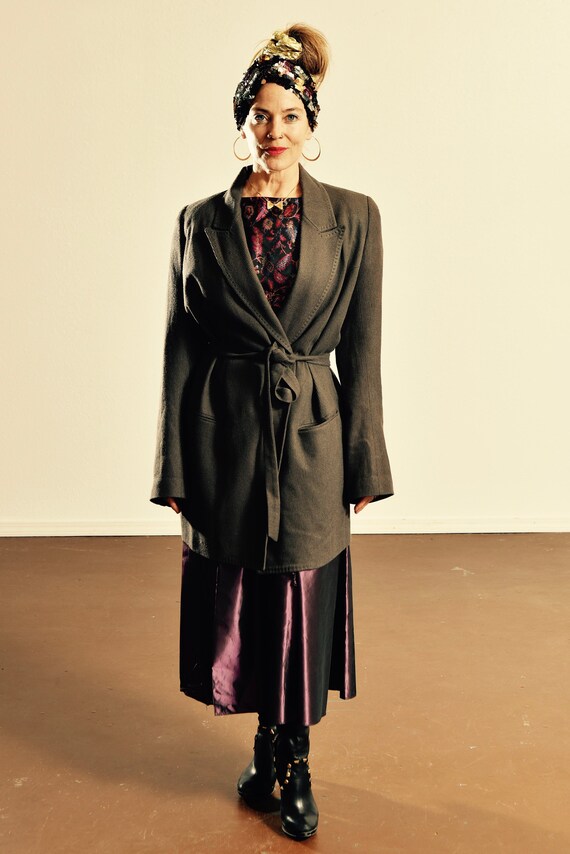 Ann Demeulemeester Gray Blazer Jacket/ Size 38