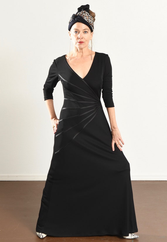 TADASHI Dress/ Tadashi Black Evening Dress/ Poly … - image 6