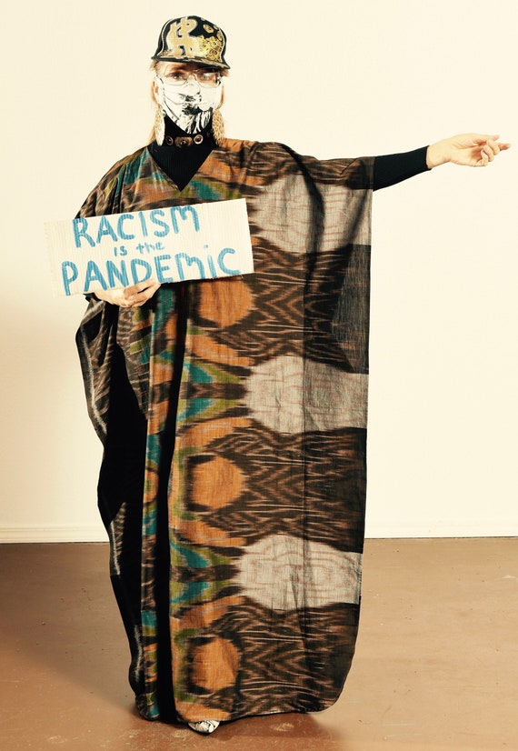 Nogo Bali Caftan/ Handwoven Caftan/ Abstract Cotto