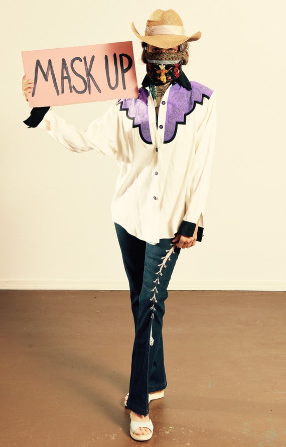 Karen McCarty Western Shirt/ Faux Suede Western Sh