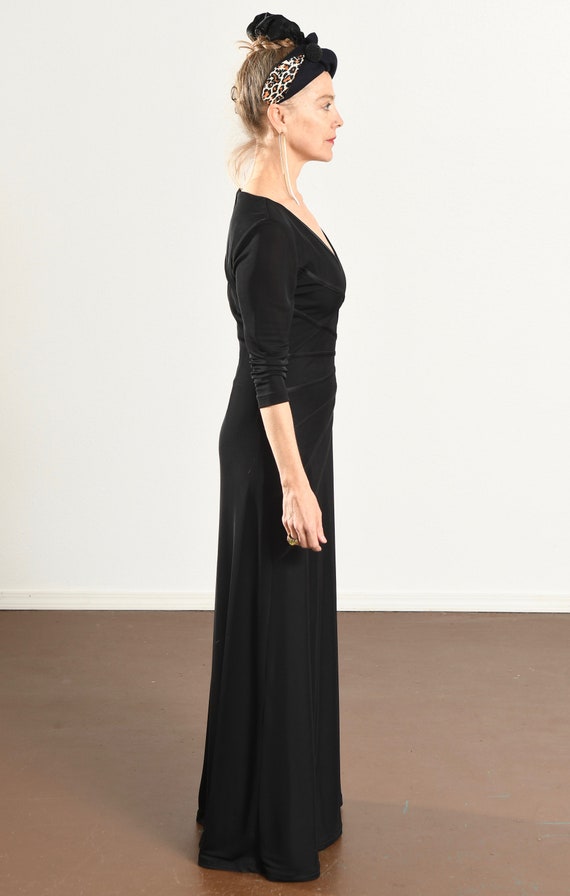 TADASHI Dress/ Tadashi Black Evening Dress/ Poly … - image 3