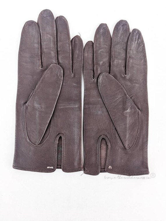 Mountains - Hand Painted Vintage Long Gloves Size… - image 3