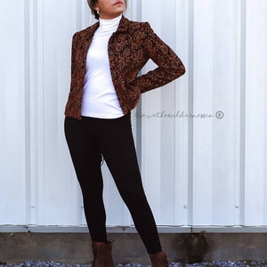 Orange Patterned - Vintage Carpet Bag Jacket Blazer