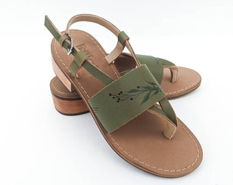 Foliage - Women&#39;s Painted Sandals Shoes