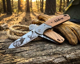 Personalized Engraved Pocket Knife | Custom Groomsmen Gift