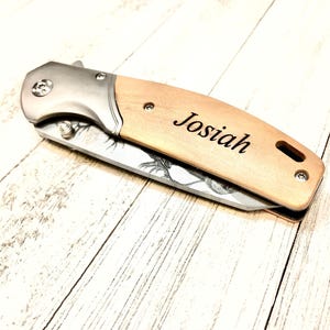 Personalized Engraved Pocket Knife | Gift for Him Name Only