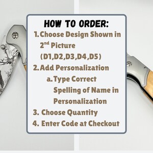 Personalized Engraved Pocket Knife | Gift for Him afbeelding 6